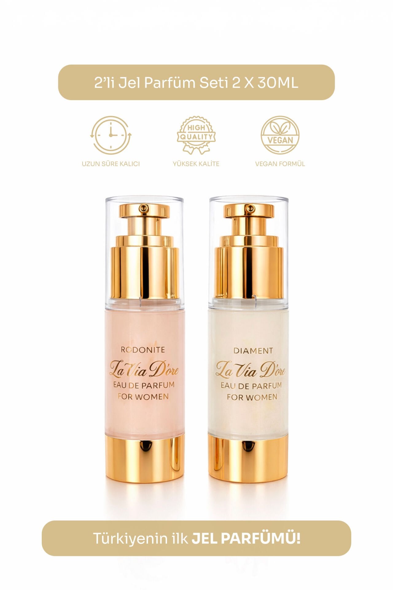 2’li Jel Parfüm Seti (Diament + Rodonite) 2 × 30 ml EDP